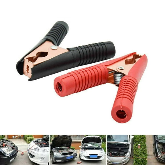 100A Copper Alligator Clips Car Battery Charger Heavy Duty Crocodile Clamps