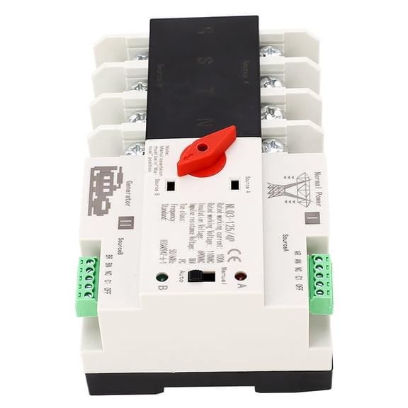 100A Dual Power Automatic Transfer Switch 4P 110V Generator Changeover Controller for Industrial Power Distribution