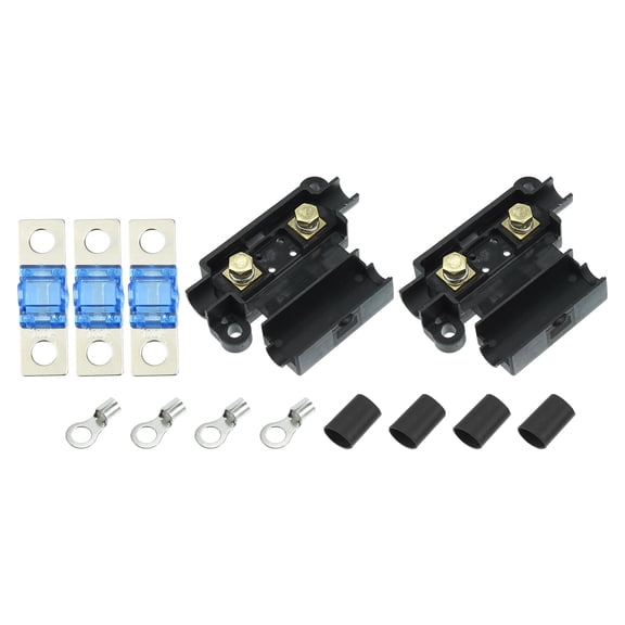 100A Fuse Kit 2 x ANS Holder 3 x 100 AMP Fuses Dual Battery Charger 1 Set