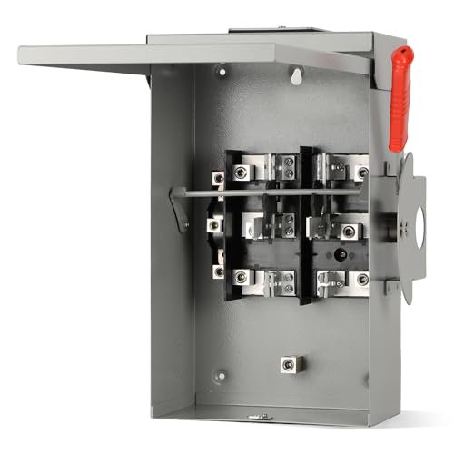 100A Generator Transfer Switch for Home Backup Power, Manual Double Throw Safety Switch 120V/240V, NEMA 3R Outdoor Enclosure, Designed for Residential Generator Use$$Garden & Patio