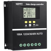 100A MPPT Solar Charge Controller 12V/24V/36V/48V Auto, High Efficiency, LCD Display, for Lead-Acid/Lithium Batteries, Overcharge/Short Circuit Protection