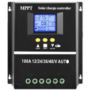 100A MPPT Solar Charge Controller 12V 24V 36V 48V PV Battery Regulator Dual USB