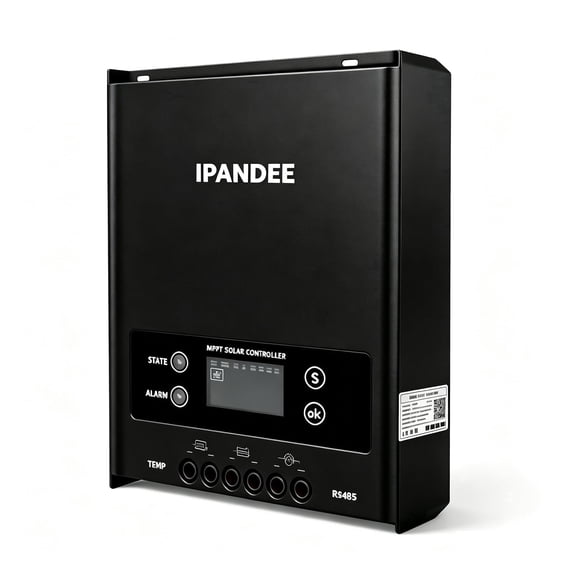 IPANDEE 100A MPPT Solar Charge Controller, 250V Max PV Input 12V 24V 36V 48V Auto, Modbus Support, 99.9% Efficiency Charge Controllers for RV