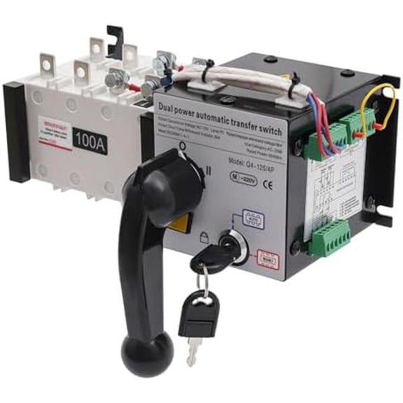 100AMP Dual Power Automatic Transfer Switch ATS, 4P 50/60Hz, Changeover Isolation Generator$$Garden &
