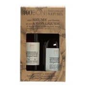 100BON Bath & Body Set Verveine & Mandarine, Includes 10 oz Liquid Soap, 6.7 oz Body Mist, 2 Piece