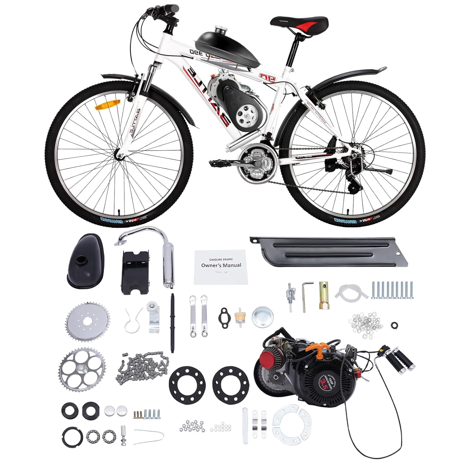 100cc 2-Stroke Bicycle Motor Conversion Kit With Jackshaft | Gas Engine Kit For Bike Motorization - View #4