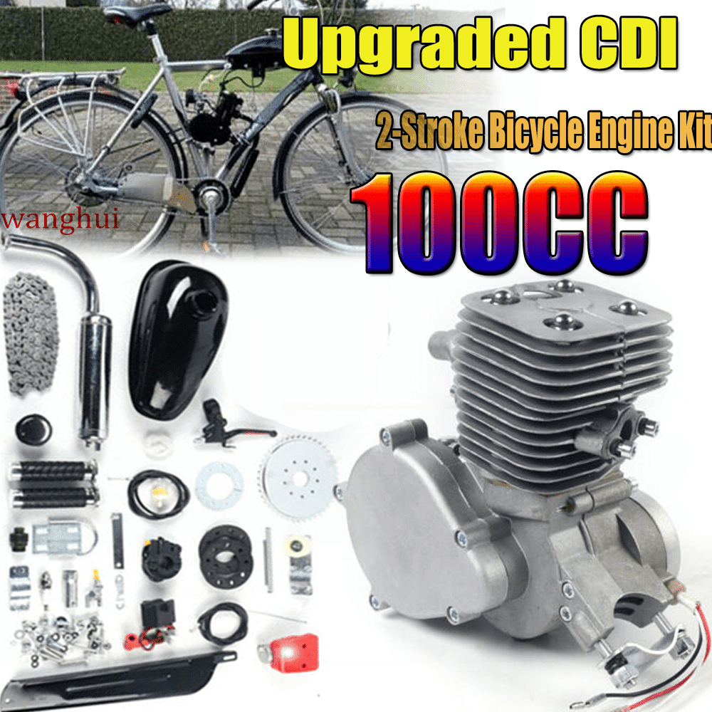 gas motor kit for 3 wheel bicycle 100cc Stroke 2 Stroke Petrol Engine Petrol Bicycle Conversion Complete Suitable 26-28" V-Frame Bicycles Super Fuel Efficient (36 Tooth Sprocket) : Automotive making it easier to start 4 stroke Motor Kit For