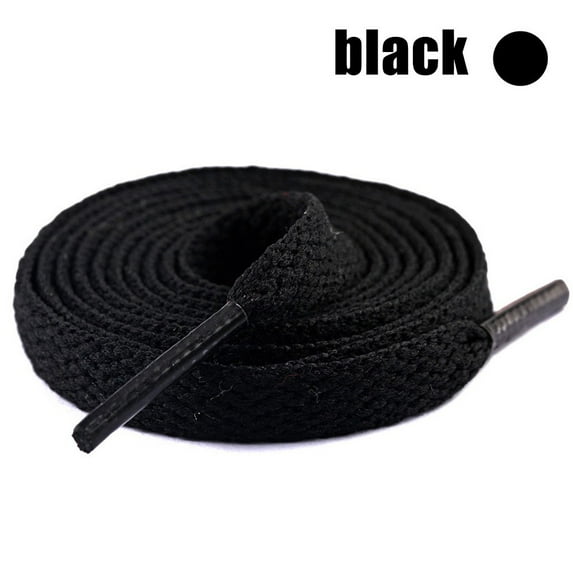100CM Flat Shoe Laces for Sneakers,Flat Coloured Shoe Laces, Shoelaces for Sneakers Athletic Running Shoes Boot Strings,for Sneakers Hiking Boots Running Shoes(Black)
