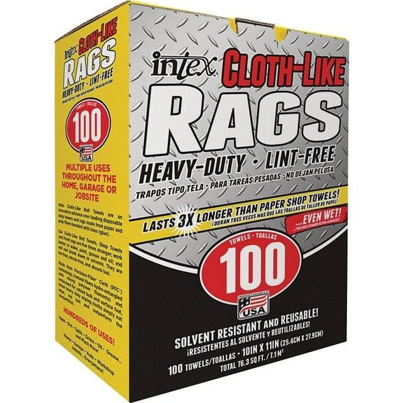 Intex DIY Cloth-Like Rags NW-00252-100 - Reusable - 100 Count