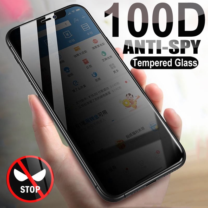 100D Anti Spy Tempered Glass For iPhone 13 12 mini 11 Pro XS Max X XR