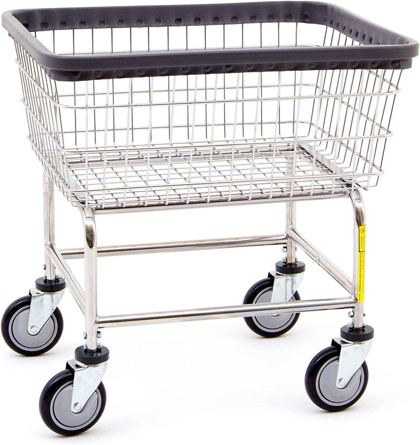 Chrome Plated Steel Frame Laundry Cart with Wheels