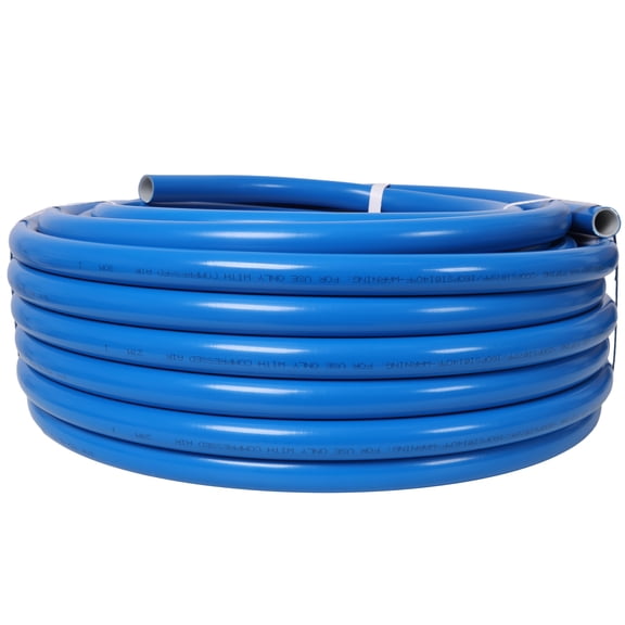 100FT 3/4 Inch PEX-AL-PEX Tubing for Compressed Air Piping System, High Quality Blue Plastic Tubing for Radiant Heat, Wall, Underground & Concrete Installation