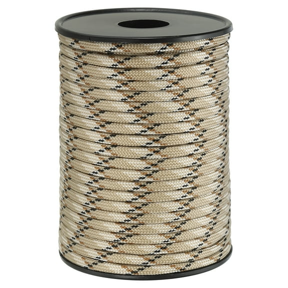 100FT 550 Paracord, 9 Strand Parachutes Cord Spool 4mm Survival Strong Rope String for Camping Hiking, Desert Camouflage