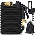 thumbnail image 1 of 100FT Expandable Water Hose – Flexible Lightweight No-Kink Garden Hose for Outdoor Watering, Car Wash, Lawn & Yard with Leakproof Brass Fittings, Durable Expanding Water Hoses, 1 of 6
