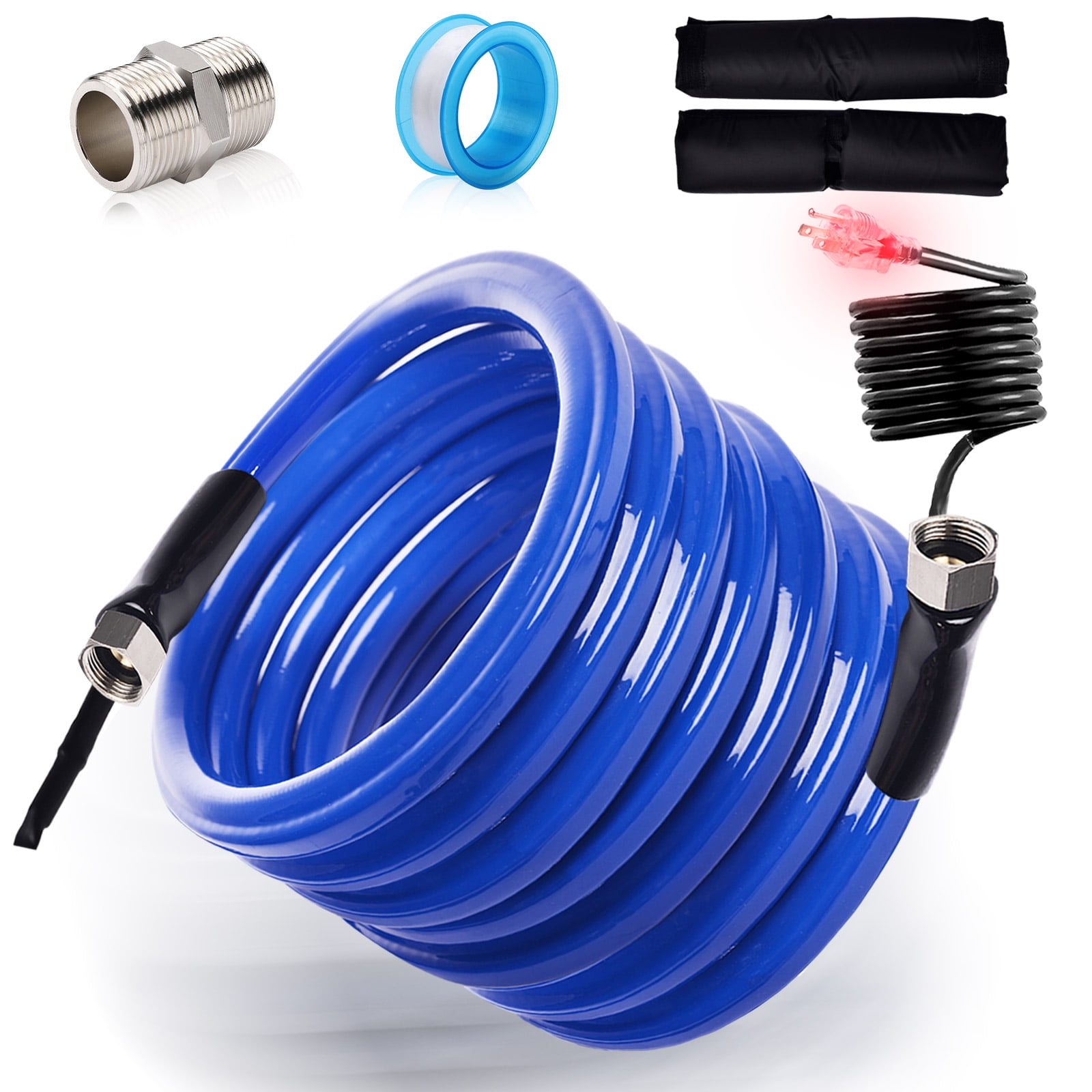 RV Accessories 100FT Antifreeze Heated Water Hose, 45°, for Camping & Travel