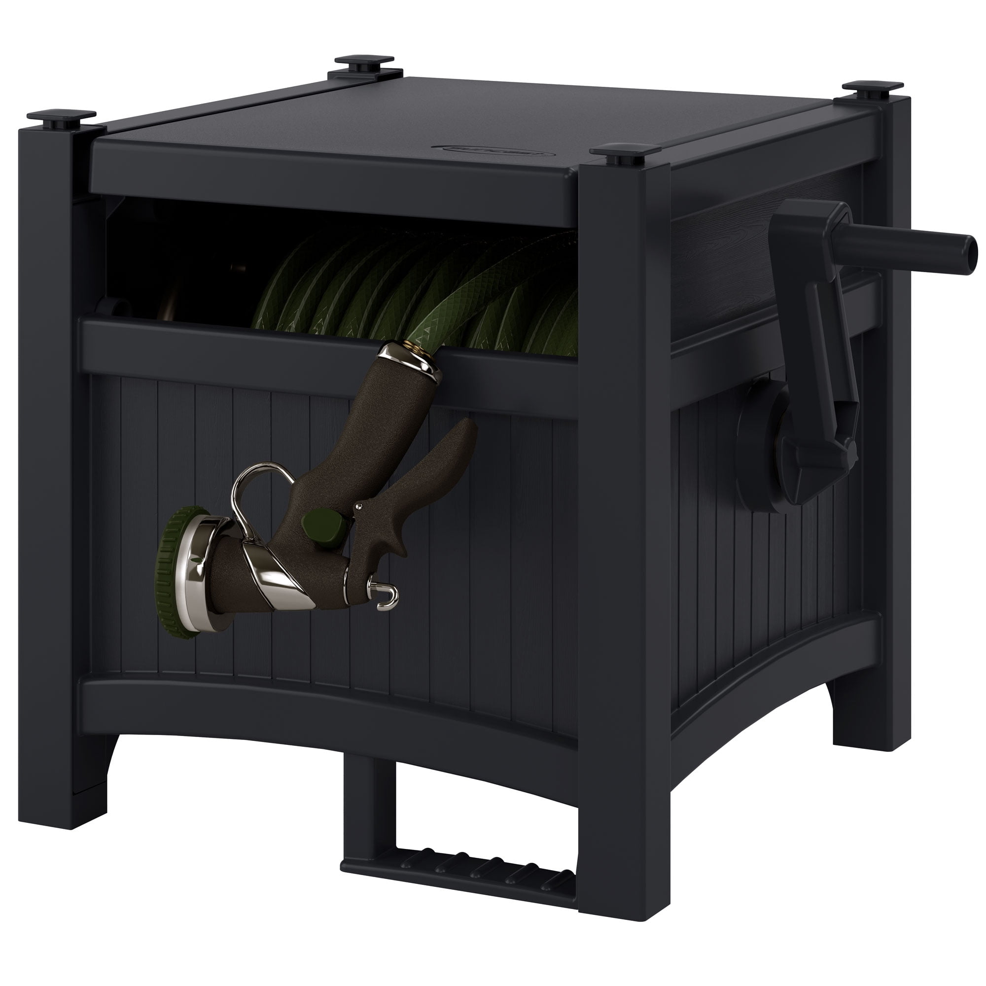 Suncast 100FT Hose Hideaway Durable Resin Hose Reel Storage