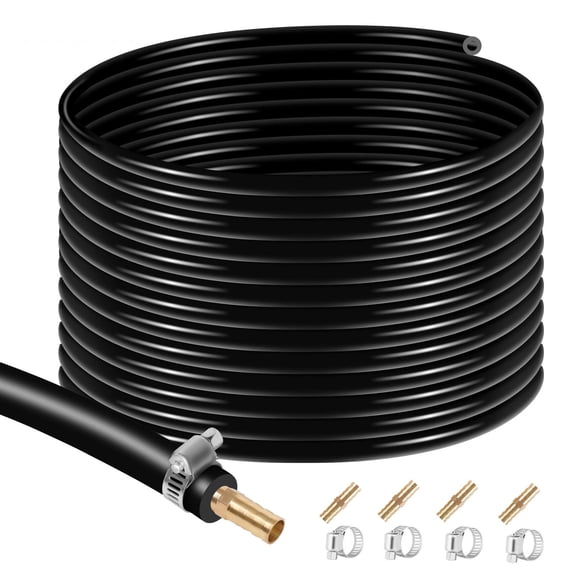 100FT Inch Self-Sinking Aeration Hose, Pond Aerator Tubing with Copper Menders, Aeration Tubing for Aquaculture Applications