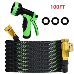 100FT Non-Expanding Garden Hose, Lightweight, Flexible Ultra-Light Water Hose, Burst-Resistant, Lead-Free, Anti-Kink, High-Pressure