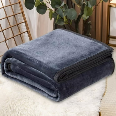 100Fens 100x150cm Warm Fleece Throw Blankets Travel Size Solid Color for The Bed Extra Soft Brush Fabric Super Warm Sofa Throw Blanket for All Seasons