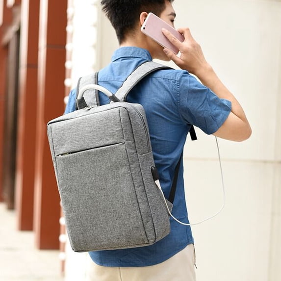 100Fens 16 Inch Laptop Backpack Slim Durable Business Computer Travel Backpack with USB Charging Port, Lightweight Casual Daypack for College Work Office Men Women