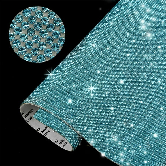 100Fens 24*20cm Bling Bling Rhinestone Sheet Rhinestones Sticker DIY Car Decoration Sticker Self Adhesive Glitter Crystal Gem Stickers for Car Decoration