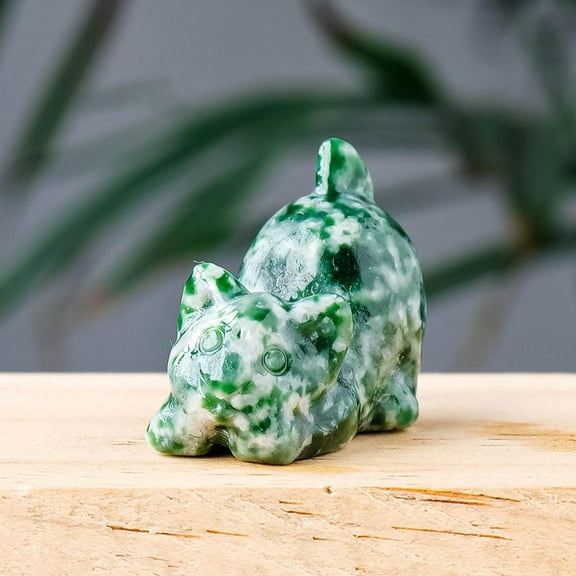 100Fens 30Mm Mini Figure Natural Stone Carved Crystal Statue Crafts Ornaments Figurine Home Room Decor Natural Stone