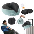 thumbnail image 1 of 100Fens 4pc Set Travel Pillow Memories Foam Travel Neck Pillow With Eye Mask Earplugs Storage Bag For Plane Car Home Recliner Use, 1 of 6