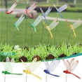 thumbnail image 1 of 100Fens 8Pcs Dragonflies Garden Pole Decorative Garden Flowers Potted Ornaments Artificial Dragonflystakes Indoor Outdoor Yard Garden Flower Pot Decoration, 1 of 6