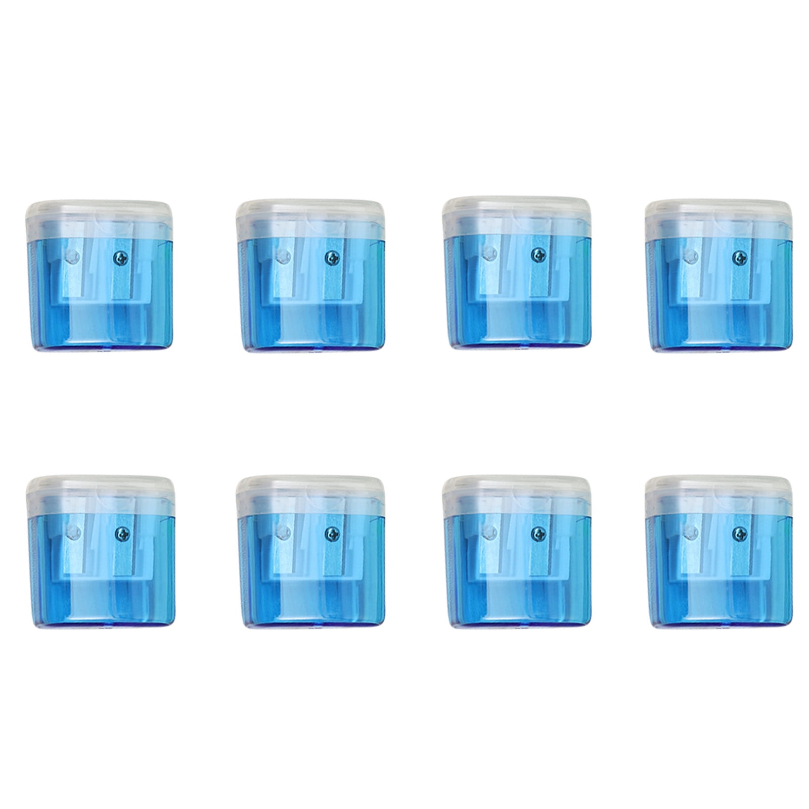 100Fens 8Pcs Mini Transparent Pencil Sharpener School Supplies Candy