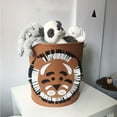 thumbnail image 1 of 100Fens Animal Baskets Cotton Rope Storage Basket Woven Toy Basket Large Basket for Blankets Cute Lion Basket with Handles Foldable Animal Laundry Basket Nursery Basket Organizer, 1 of 8
