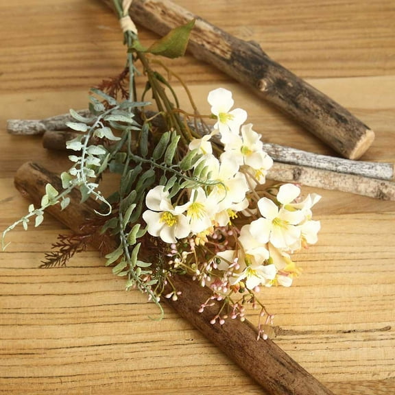 100Fens Artificial Plants Fake Leaf Foliage Bush Home Office Garden Flower Wedding Decor