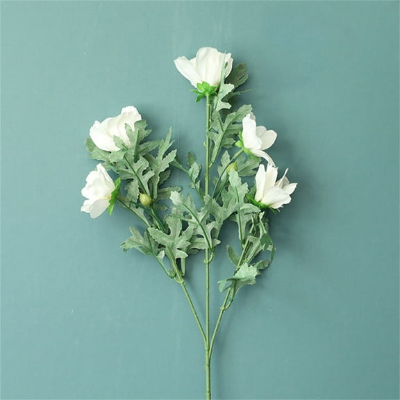 100Fens Artificial Silk Fake Chrysanthemum Flowers Leaf Floral Wedding Home Decor