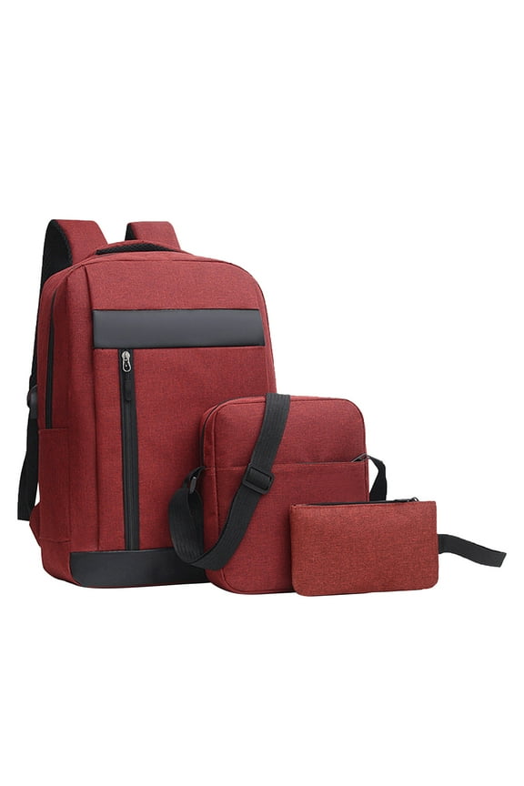 Backpack Three Piece Set, Large Capacity Usb Student Backpack, Suitable for School and Outdoor Travel, Computer Bag for Men and Women With Large Capacity