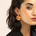 thumbnail image 1 of 100Fens Ball Acrylic Football Basketball Baseball Football Earrings, 1 of 3