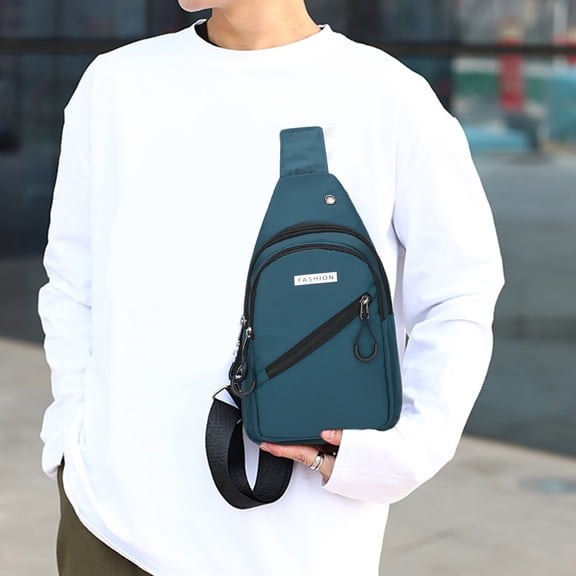 100Fens Business Chest Bag For Men - Casual Crossbody Sling Pack - Versatile Fitness Cycling Front Bag - Outdoor Travel Convenient Shoulder Bag