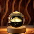 thumbnail image 1 of 100Fens Calming Stellar Spheres The Galaxy Saturn And The Solar System Crystal Ball Night Light 2.76 Inch Happy Lamps Changing For Bedroom Living Room Decor, 1 of 6