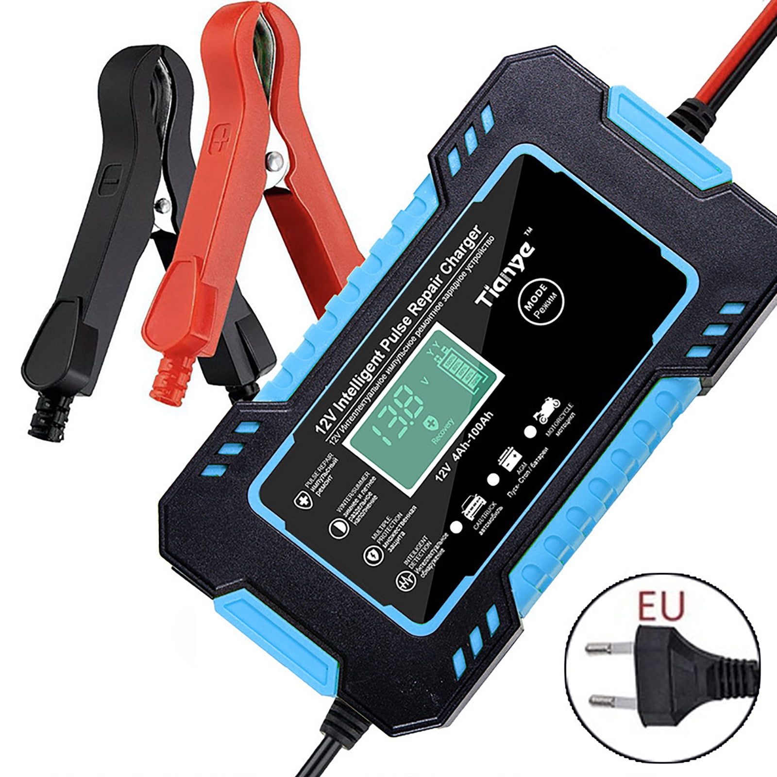 100Fens Car Battery Charger, 12V/6A Smart Automatic Battery Charger Automotive for Car