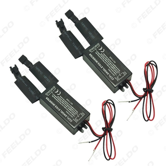 100Fens Car CCFL Inverter Ballast 2-Outputs/PC Rings Angel Eyes Light 12V Kit