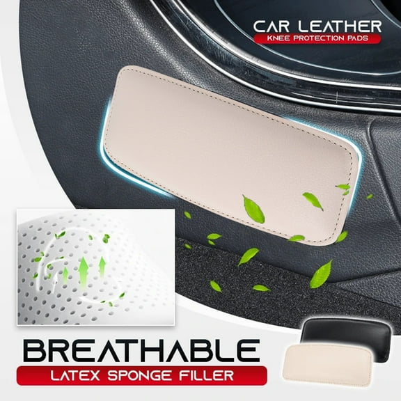 100Fens Car Leather Knee Protection Pads Cushion Universal Leg Support Knee Pad Cushion Interior Car Accessories