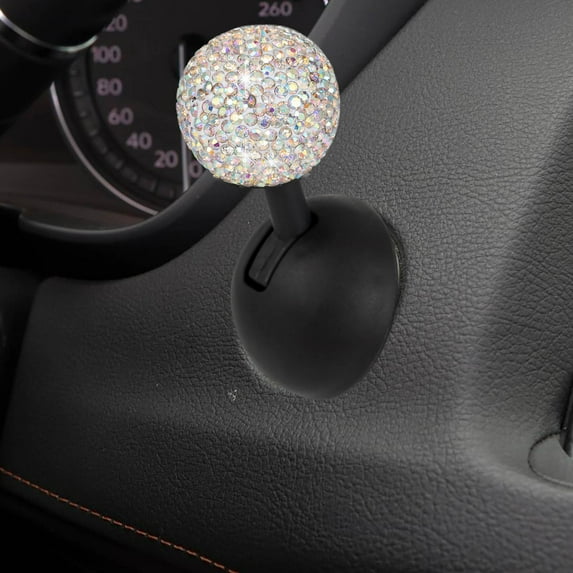 100Fens Car Push To Start Button Rocker Diamond-Encrusted Ball-Bar Car Button Start LeverStart Button Car Stickers Interior Decor Car Button Cover Decorative