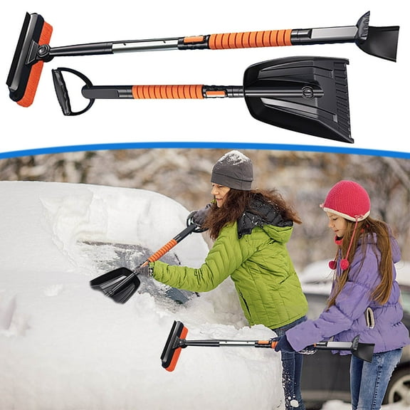 100Fens Car Snow Sweeper Snow Scraper Snow Removal Shovel Window Glass Cleaning Snow Scraping Defrosting Shovel Car Snow Shovel 5-in-1 Snow Removal Shovel