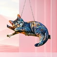 thumbnail image 1 of 100Fens Cat Window Hanging Decor Suncatcher - Colorful Cat Acrylic Hanging Ornament Wall Art Pendant for Kitchen Room Garden Office Decoration Pet Lovers Birthday Favor Housewarming Gifts, 1 of 8