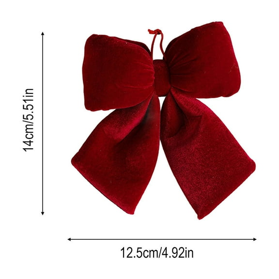 100Fens Christmas Bow Red Oversized Christmas Decoration Pendant Velvet Wedding Decoration Christmas Tree Ornament