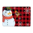 thumbnail image 1 of 100Fens Christmas Decor Buffalo Plaid Door Mat, Christmas Snowman Floor Mats for Bedroom Decor, Holiday Xmas Tree Rugs for Living Room, Absorbent Non-Slip Bathroom Rugs Home Decor Kitchen Mat Area Rug, 1 of 3