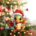 thumbnail image 1 of 100Fens Christmas Dragon Baby Acrylic Christmas Hanging Ornament Christmas Tree Hanging Ornament Pendant, 1 of 3