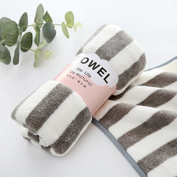 100Fens Striped Beach Towel - 13.77*29.52 inch Soft Plush Thick Cotton,Heavy & Luxury for Pool Chairs, Resort, and Hot Tub