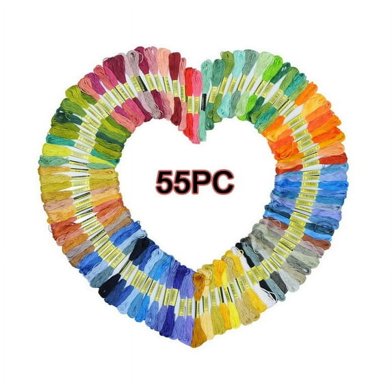 100Fens Color Embroidery Stitch Threads Bracelets Crafts Floss 55Pc 105Pc