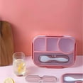 thumbnail image 1 of 100Fens Compartmentalized Sealed Bento Box Work Lunch Box Portable Easy High Appearance Lunch Box with Cutlery, 1 of 6
