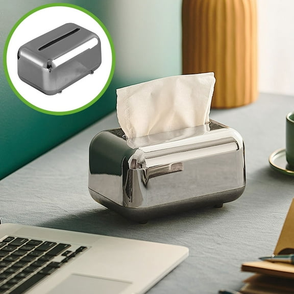 100Fens Composite Board Cover Scandinavian Tissue Box Household Living Room Coffee Table Drawer Box Transparent Restaurant Drawer Box