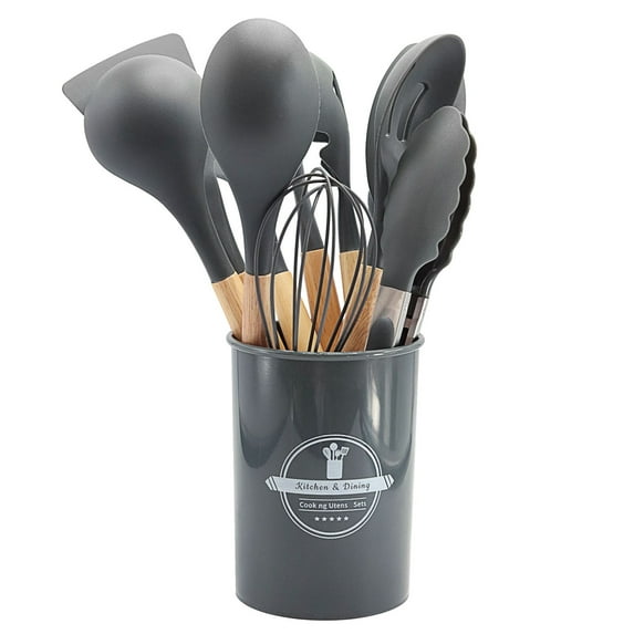 100Fens Cooking Non-Stick Pan Storage Bucket Wooden Handle Kitchenware 12-Piece Kitchenware Set